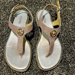 MICHAEL by Michael Kors Rose Gold Sandals - Size 6.5